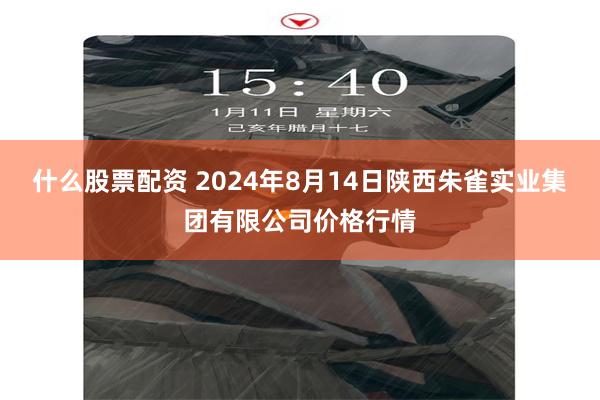 什么股票配资 2024年8月14日陕西朱雀实业集团有限公司价格行情